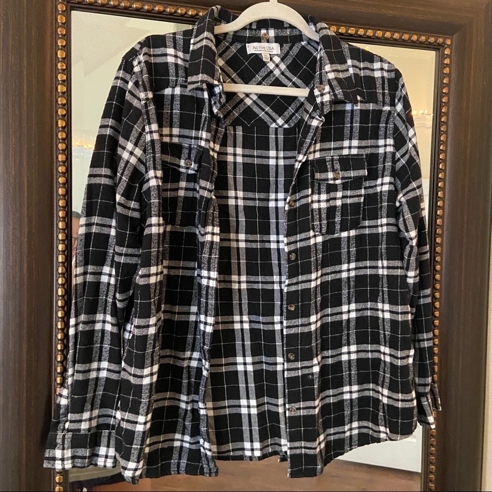 Black and white flannel